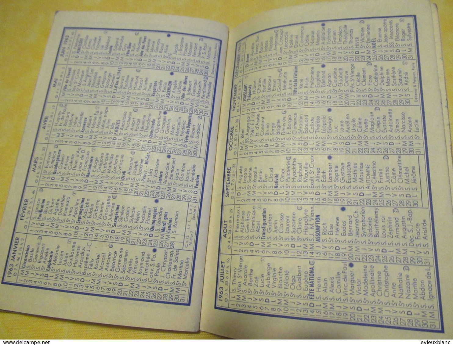 Petit Agenda  ancien/Usagé/ORPHELINAT NATIONAL/Fédération Nationale des Chemins de Fer/ Etienne LOCHON/ 1962     CAL527