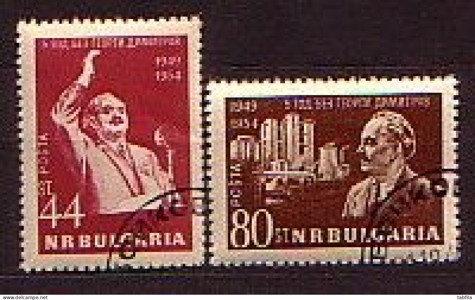 BULGARIA - 1954 - 5 Ans. De La Mort De President Georgi Dimitrov - Mi 916/17 Used - Oblitérés