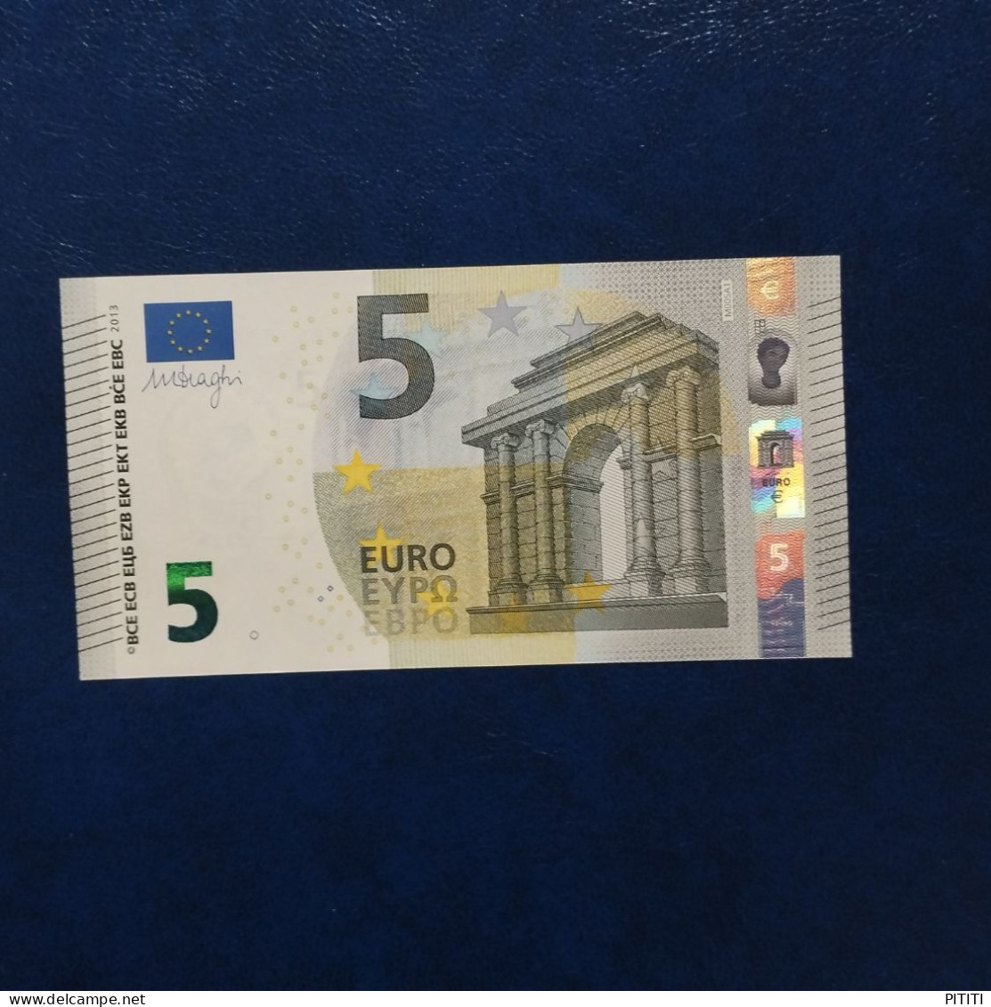 EURO PORTUGAL 5 M005A1 MA DRAGHI UNC - 5 Euro