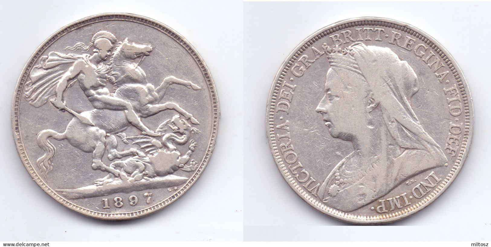 Great Britain 1 Crown 1897 LXI - M. 1 Crown