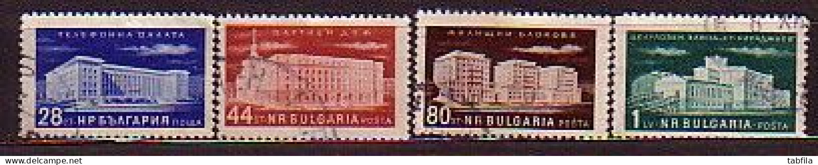 BULGARIA - 1954 - Immeubles Modernes - Yv 810/13 Used - Gebraucht