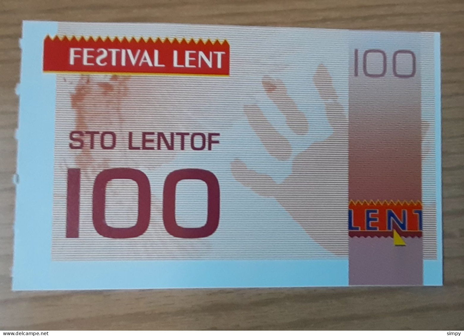 SLOVENIA 100 Lentof 1998 LENT Festival Maribor Coupon Bon Voucher UNC - Eslovenia