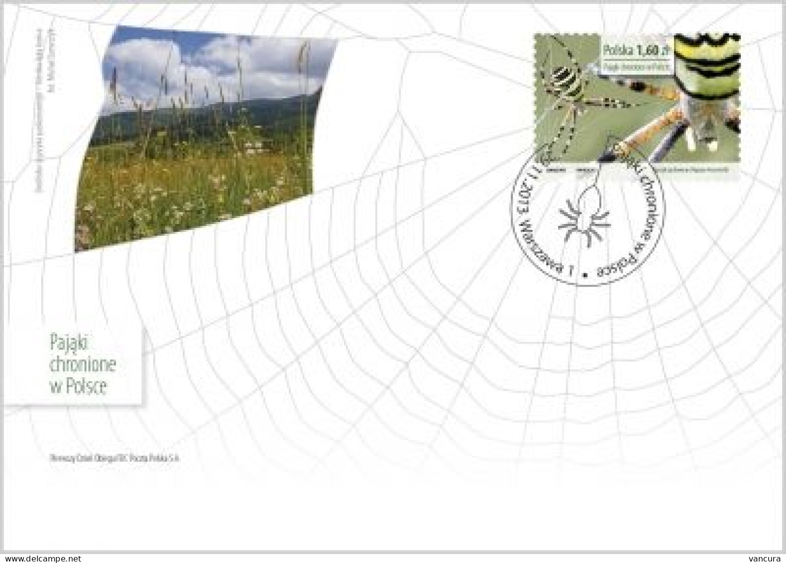 FDC 1638-1651 Poland Protected Spiders 2013 - Araignées