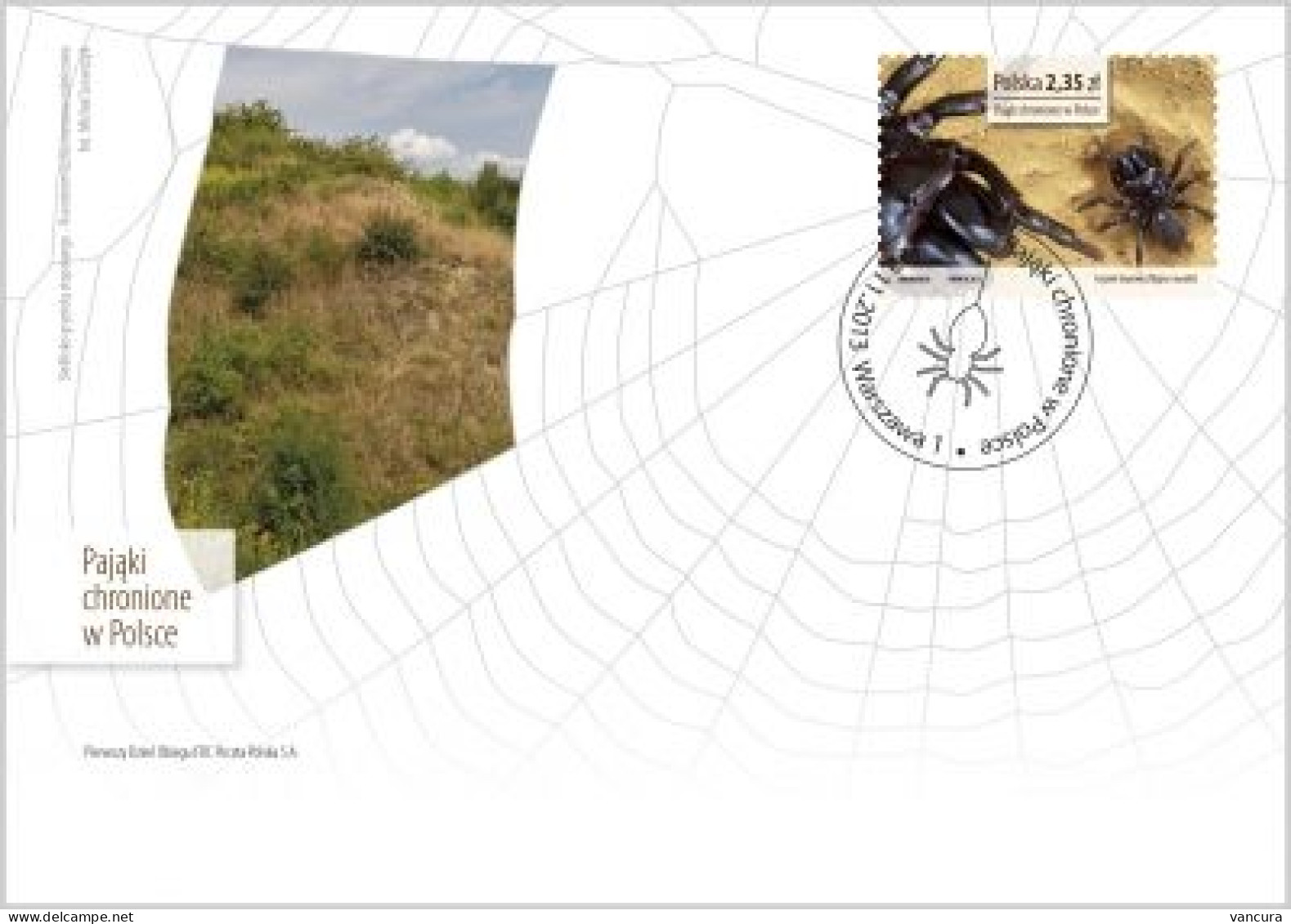 FDC 1638-1651 Poland Protected Spiders 2013 - Arañas