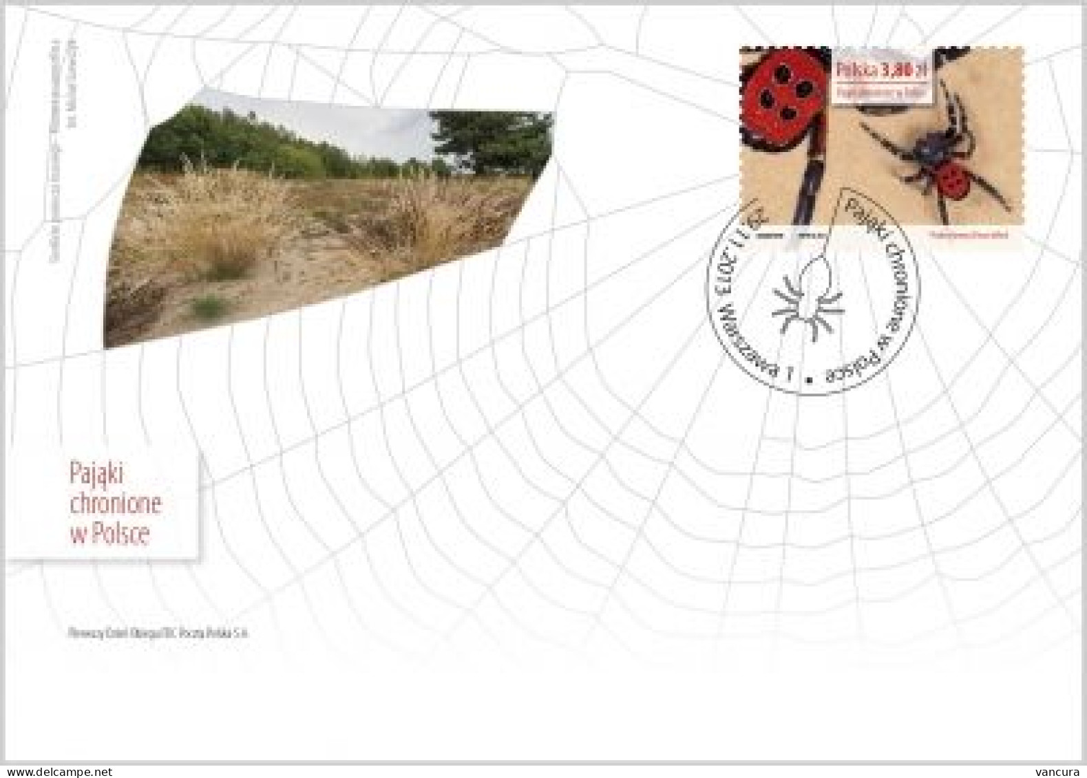 FDC 1638-1651 Poland Protected Spiders 2013 - Ragni