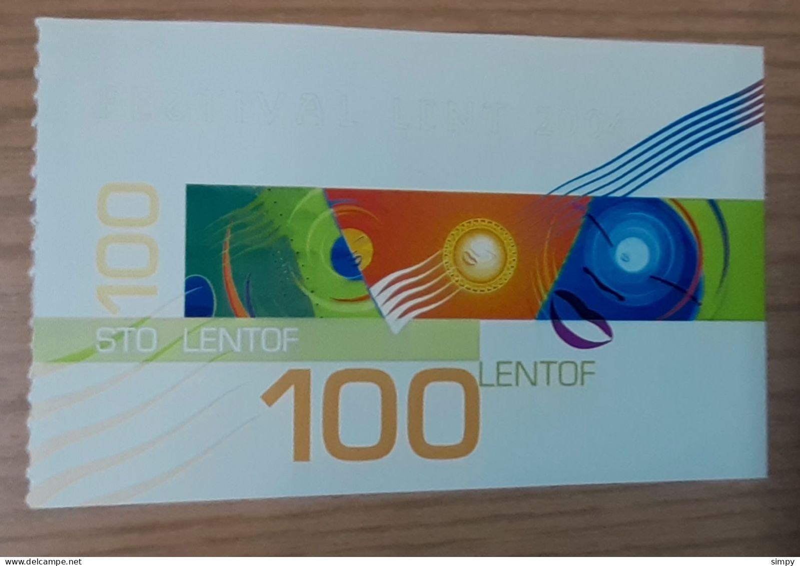 SLOVENIA 100 Lentof 2004 LENT Festival Maribor Coupon Bon Voucher UNC - Slovenië