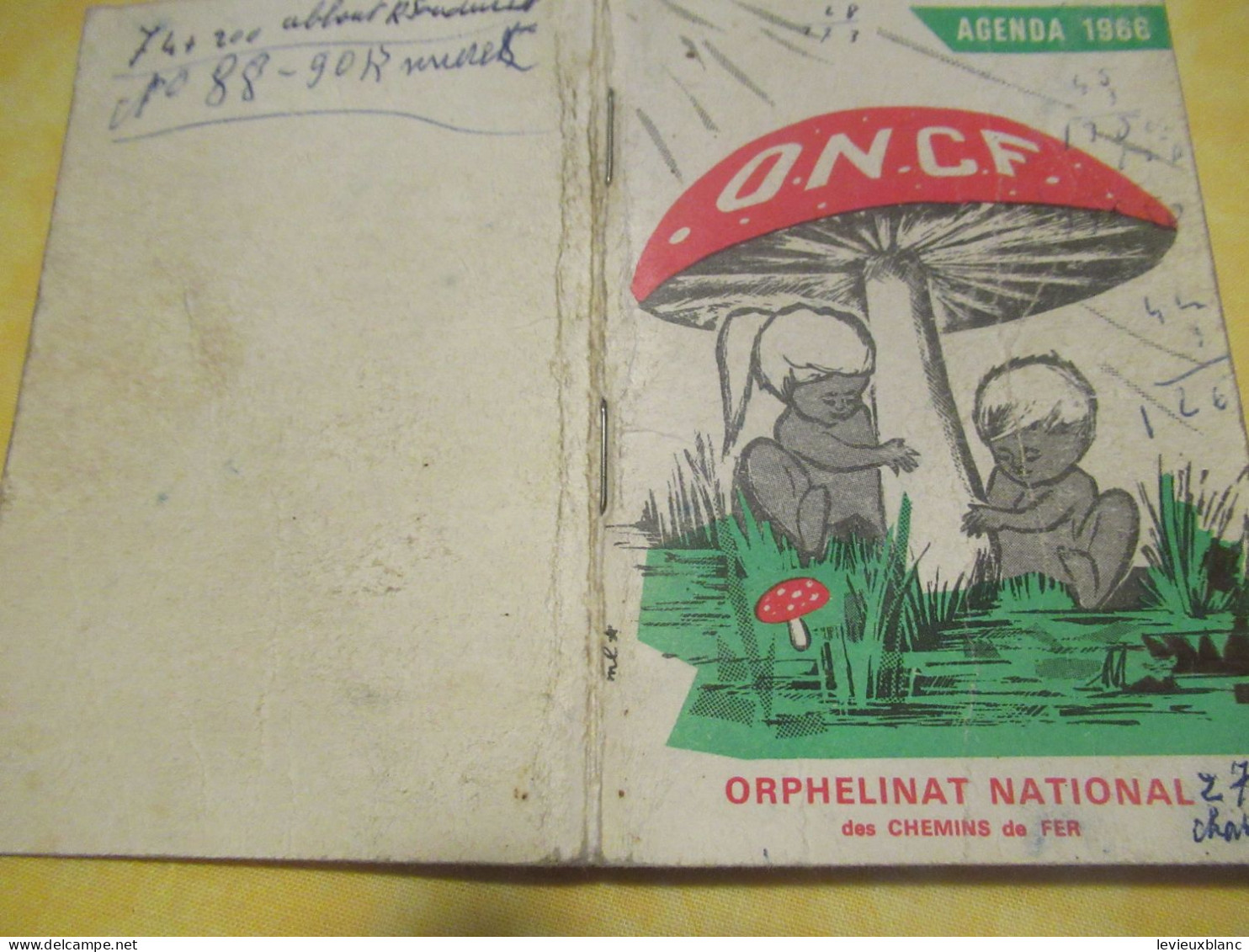 Petit Agenda  ancien/Usagé/ORPHELINAT NATIONAL/Fédération Nationale des Chemins de Fer/ Etienne LOCHON/ 1966   CAL529