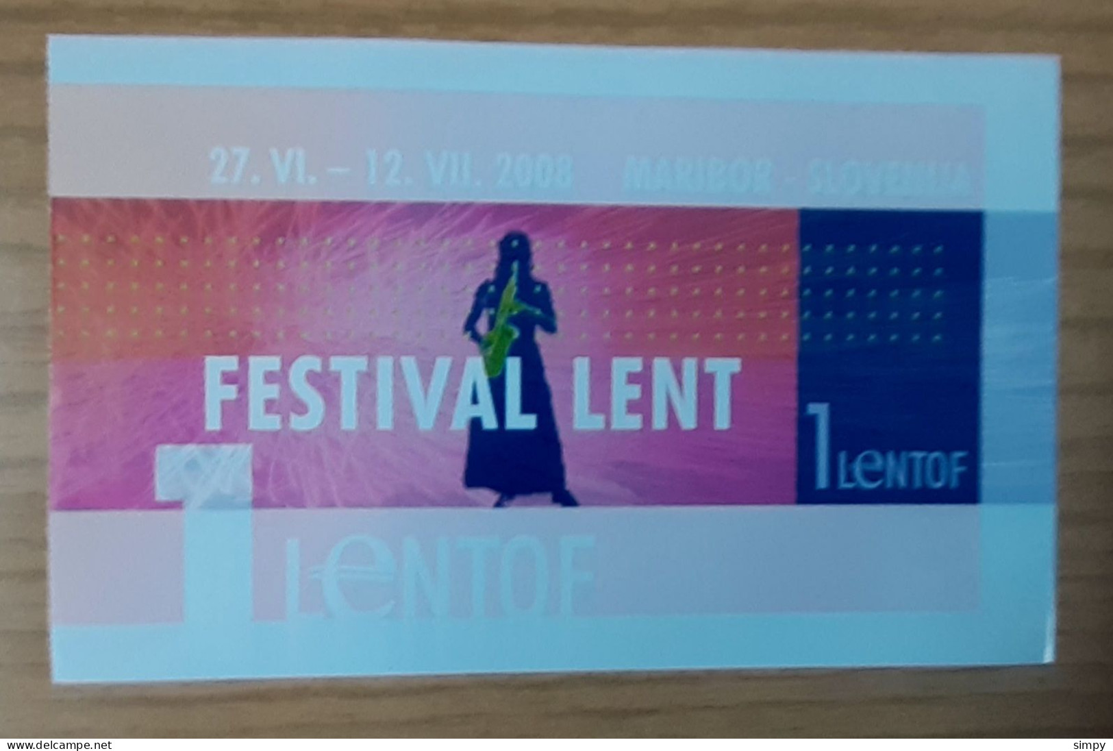 SLOVENIA 1 Lentof 2008 LENT Festival Maribor Coupon Bon Voucher UNC - Slovenië