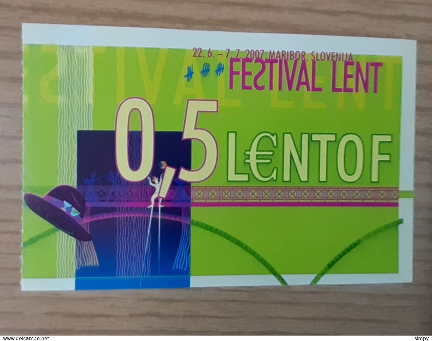 SLOVENIA 0,50 Lentof 2007 LENT Festival Maribor Coupon Bon Voucher UNC - Slowenien