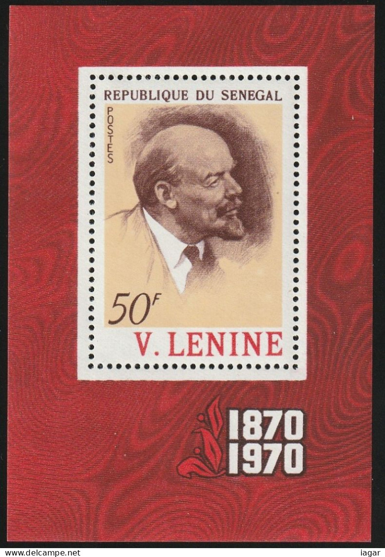 THEMATIC FAMOUS PEOPLE:  CENTENARY OF THE BIRTH OF LENIN   - MS  -   SENEGAL - Lenin