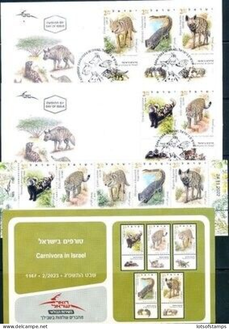 ISRAEL 2023 CARNIVORA IN ISRAEL STAMPS MNH + FDC + BULITEEN - Ongebruikt