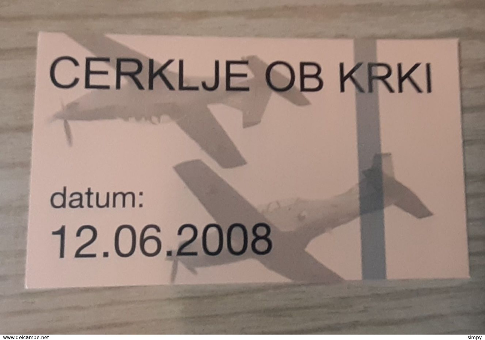 Aiport Cerklje Ob Krki Food Coupon Bon Voucher Slovenia 2008 UNC - Eslovenia