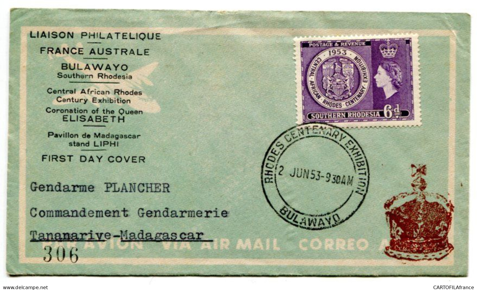 Lettre LIAISON PHILATHELIQUE  France AUSTRALE 1953 - ...-1955 Prefilatelia