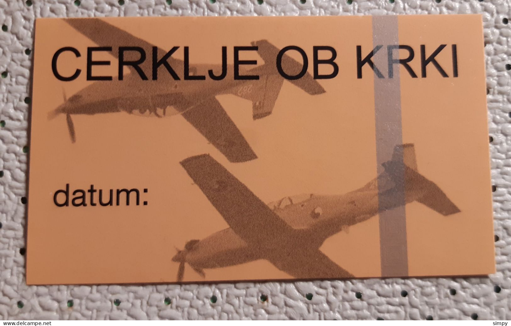 Airport Cerklje Ob Krki Food Coupon Bon Voucher Slovenia  UNC - Slovenië