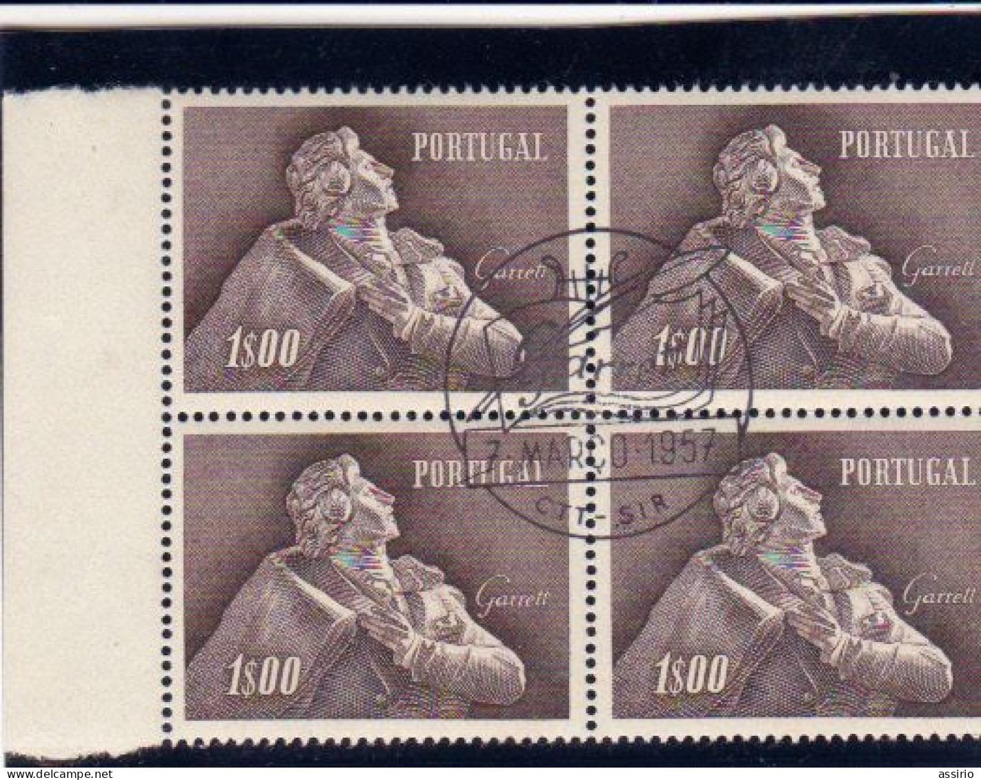 Portugal -4  Quadras  1957  Almeida Garrett - Postmark Collection