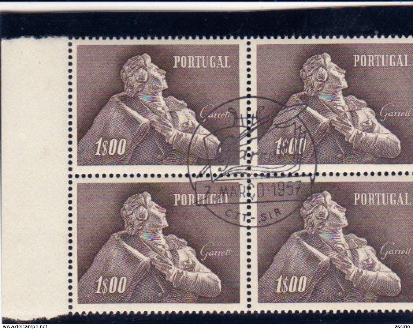 Portugal -4  Quadras  1957  Almeida Garrett - Marcophilie