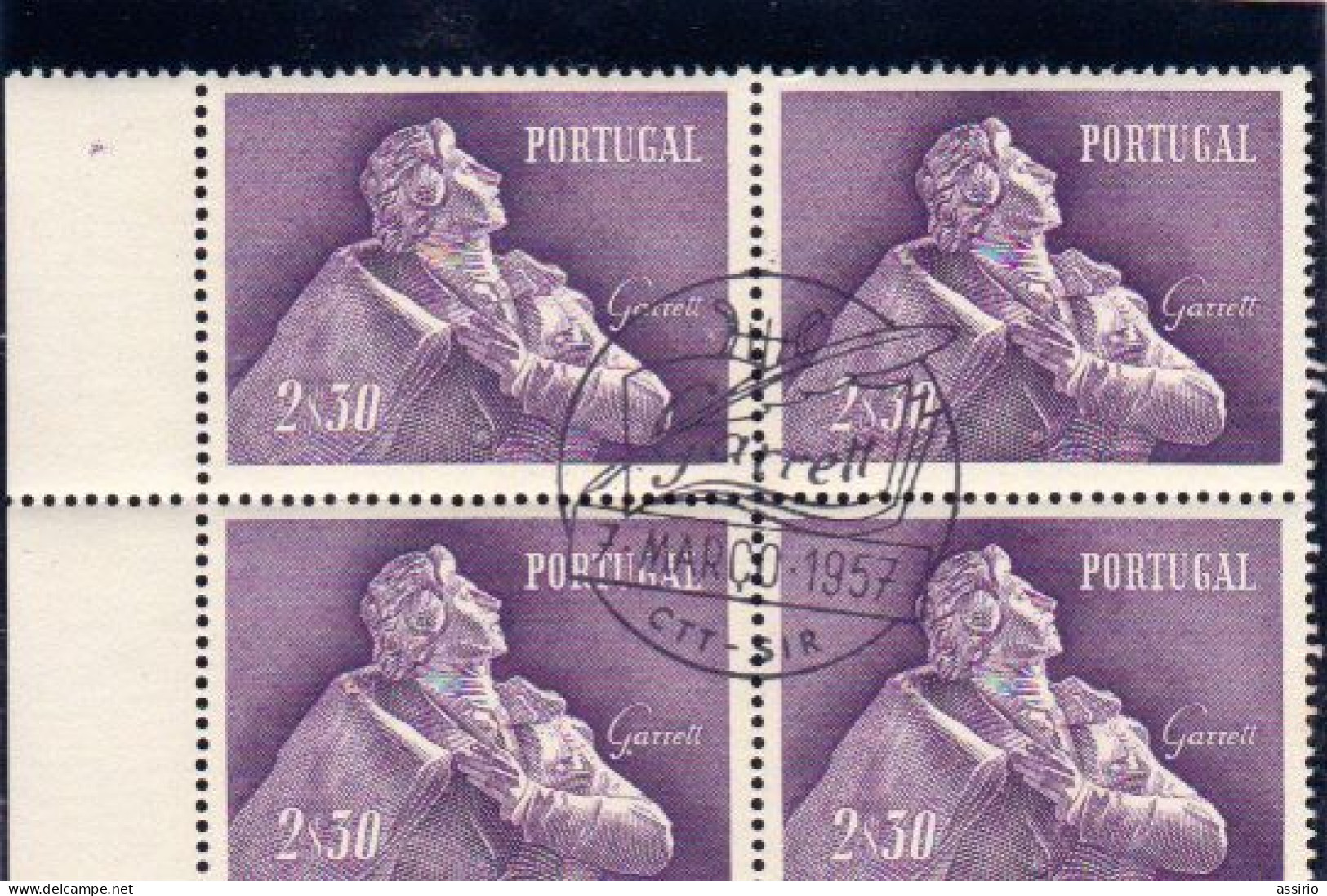 Portugal -4  Quadras  1957  Almeida Garrett - Marcophilie