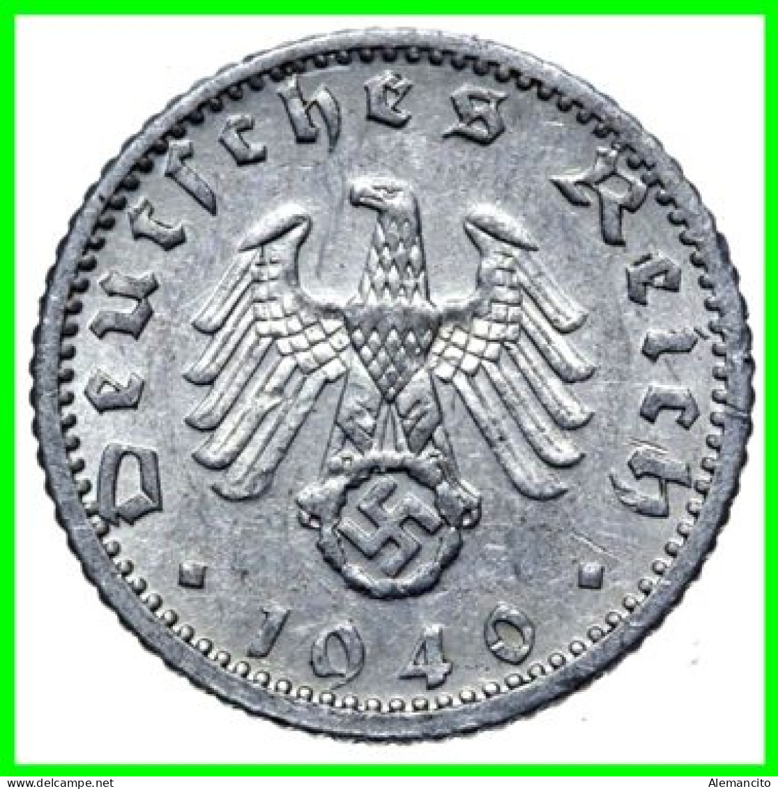 GERMANY - ALEMANIA DEUTFCHES REICH SERIE DE 7 MONEDAS DE 0.50 REICHSPFENNIG AÑO 1940 – KM 96 ( SERIE COMPLETA 7 CECAS ) - 50 Reichspfennig