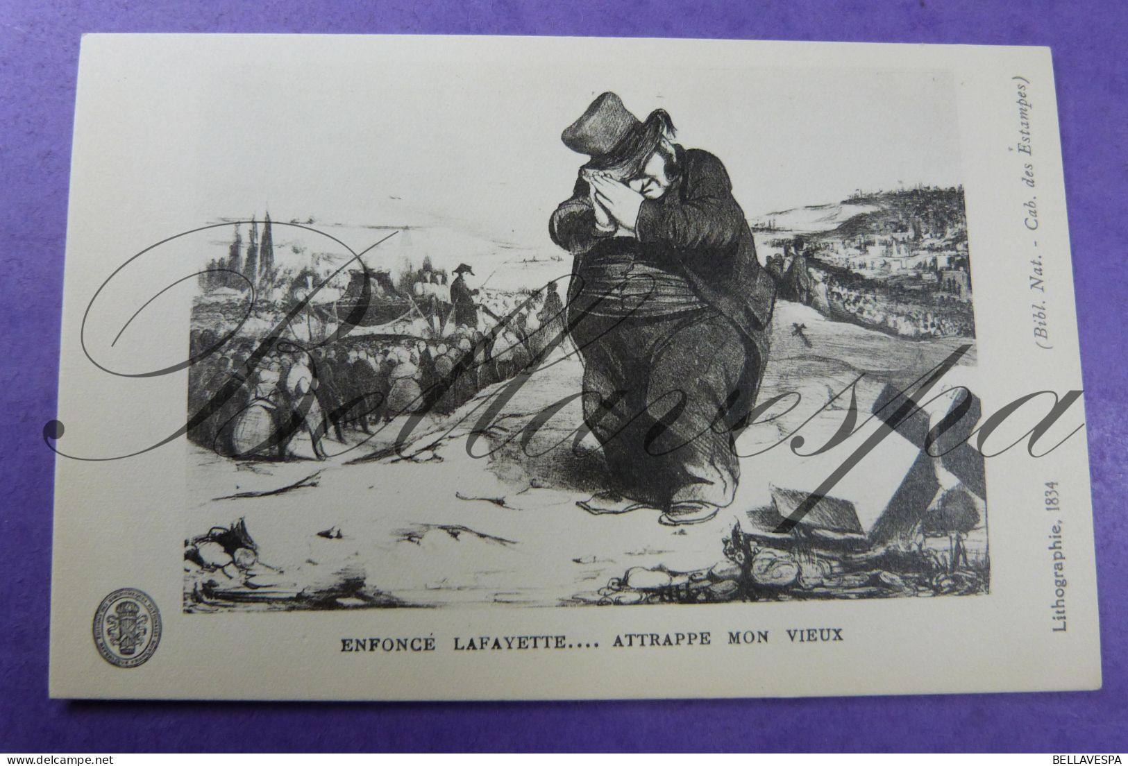 Biblio.Nat. Cab. des Estampes  LOT x 10 cpa -Lithographie 18 é  siecle Satire Humor La Presse..