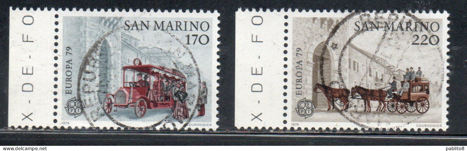 REPUBBLICA DI SAN MARINO 1979 EUROPA UNITA CEPT SERIE COMPLETA COMPLETE SET USATA USED OBLITERE' - Gebraucht