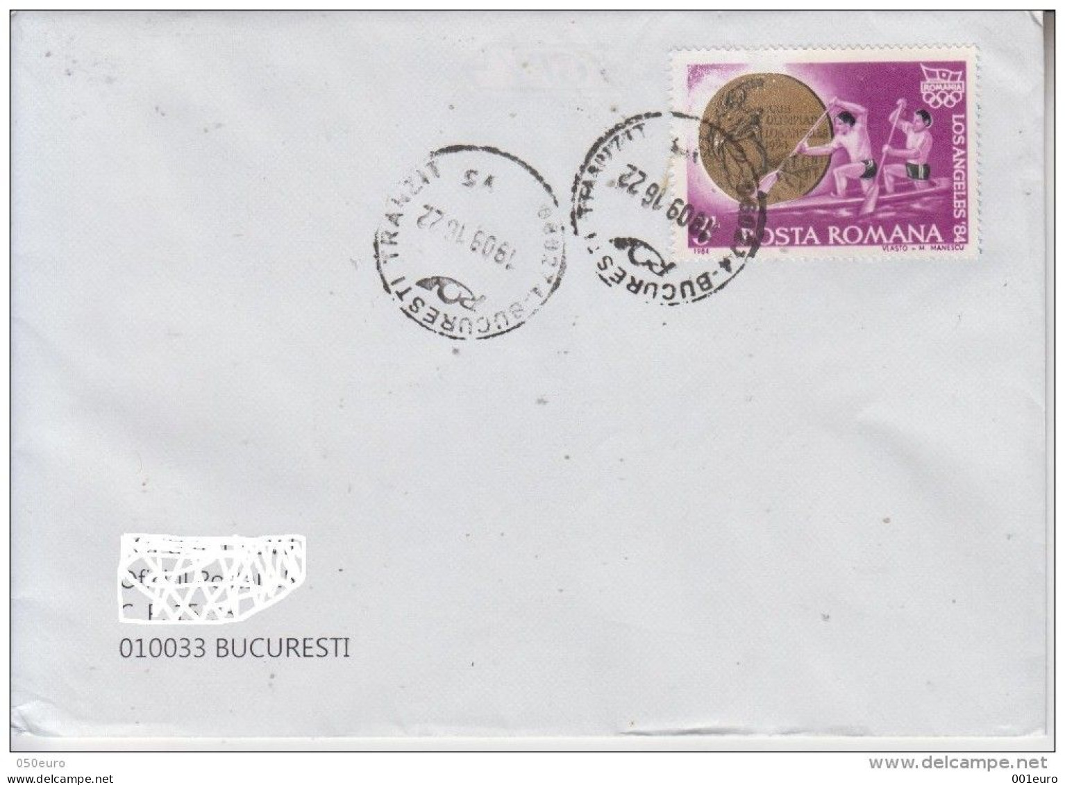 ROMANIA : LOS ANGELES OLYMPIADE - CANOE On Cover Circulated In ROMANIA #413870747 - Registered Shipping! - Briefe U. Dokumente
