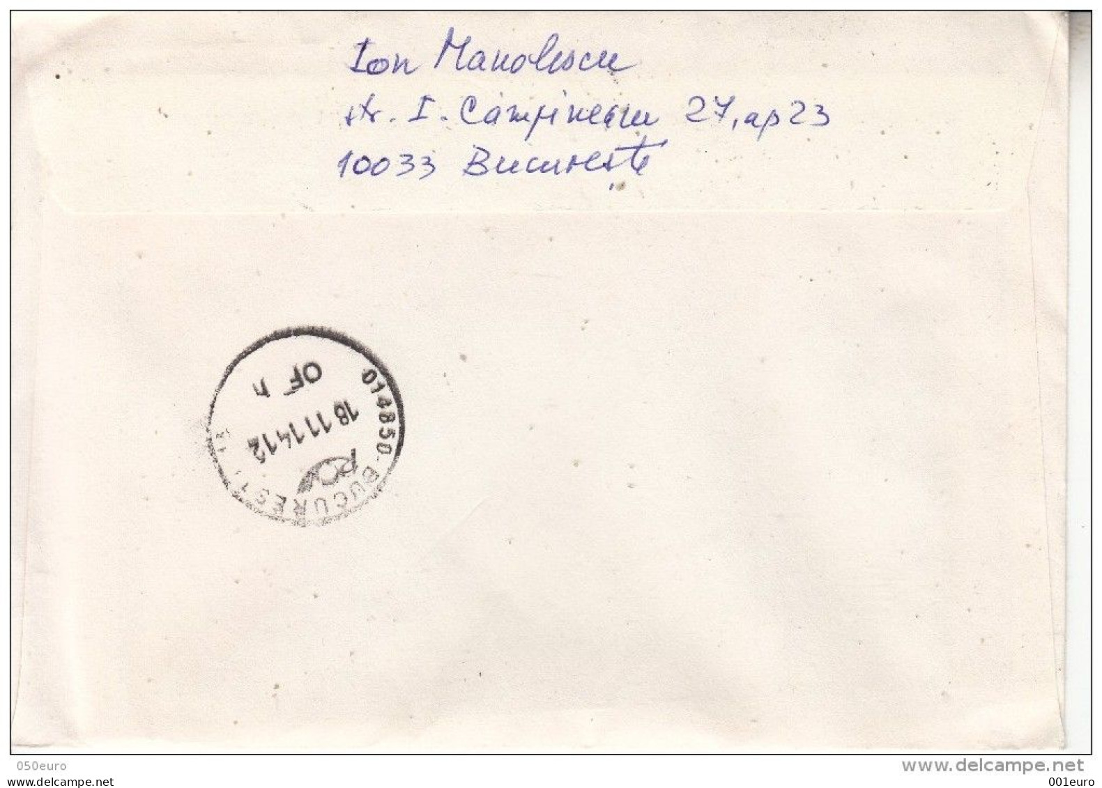 ROMANIA 1 Stamp On Circulated Cover Danish Writer HANS CHRISTIAN ANDERSEN - Registered Shipping! - Covers & Documents