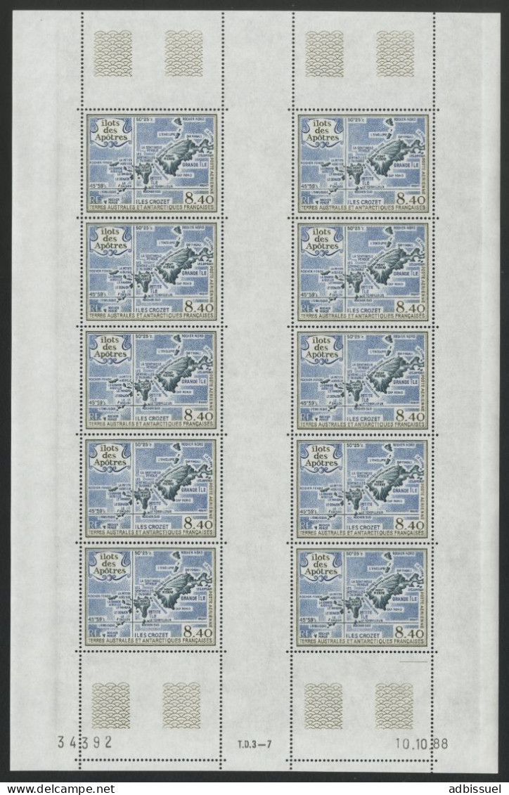 TAAF POSTE AERIENNE N° 104 Feuille Complète Cote 39 € Neufs ** (MNH) Vendu à 18 % De La Cote TB - Airmail