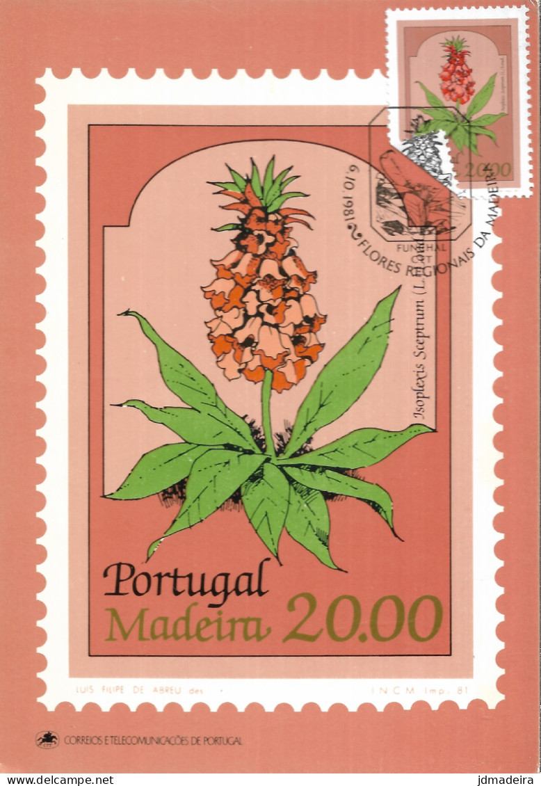 Portugal – 1981 Flowers Madeira Maximum Cart Carte Maximum - Brieven En Documenten