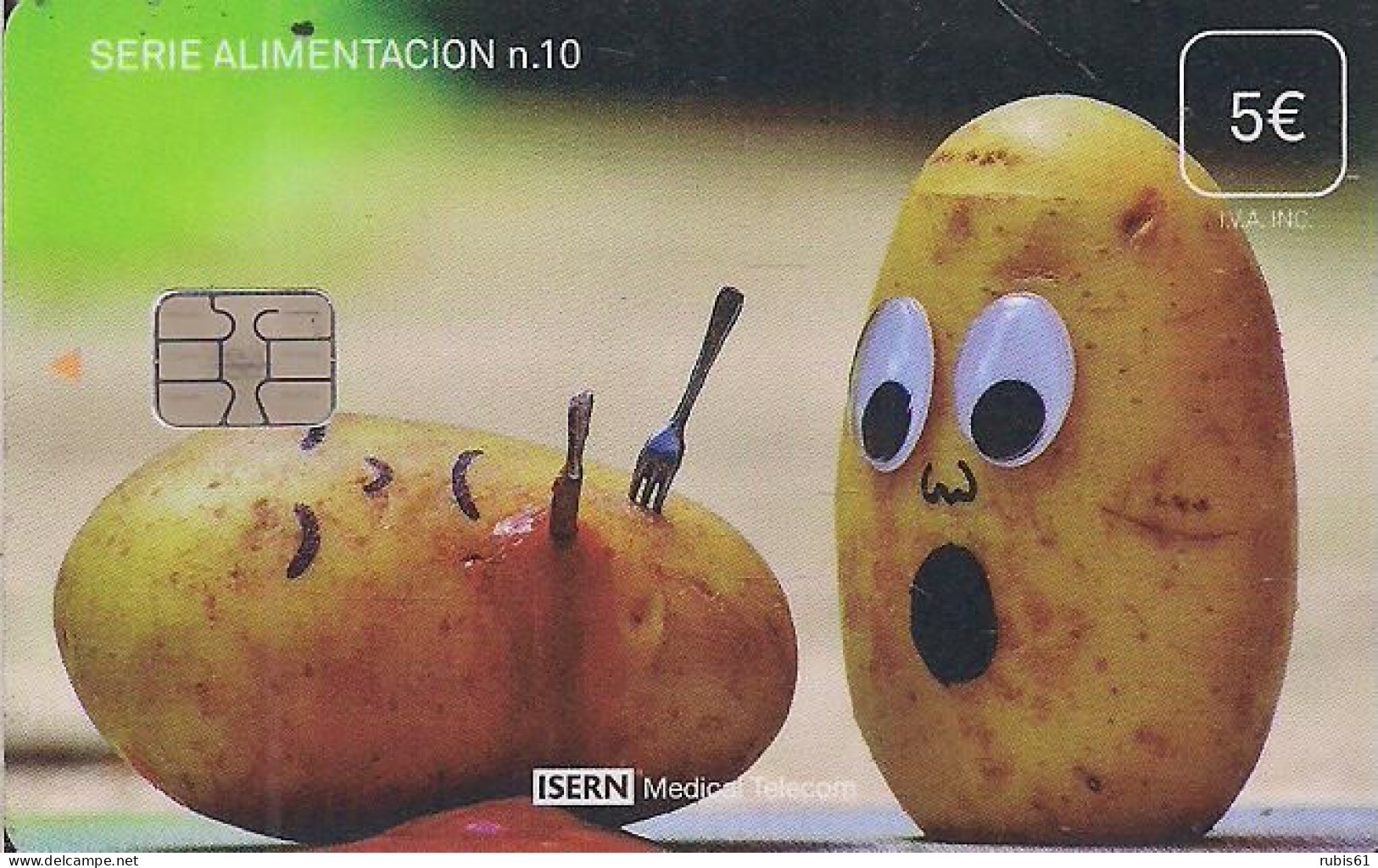 TARJETAS TELEFONICAS ISERN ALIMENTACION Nº10 - Otros & Sin Clasificación