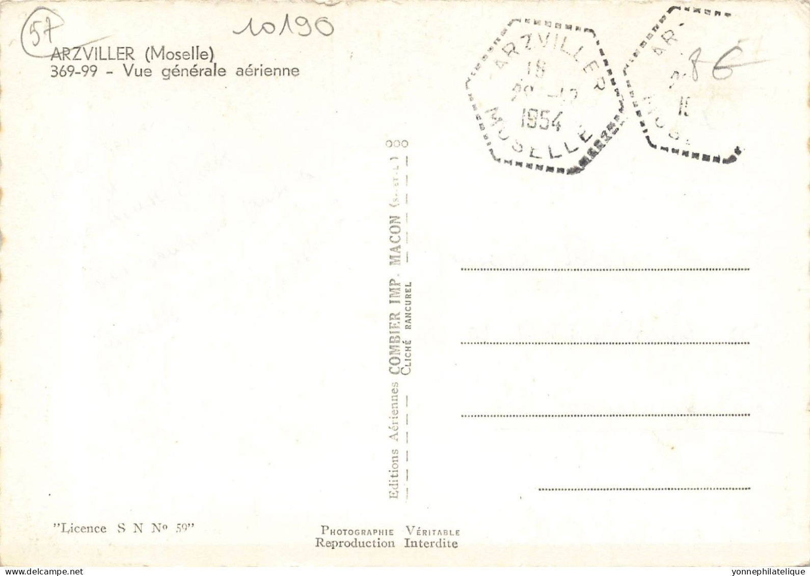 57 - MOSELLE - ARZVILLER - Vue Générale Aérienne - 10190 - Arzviller