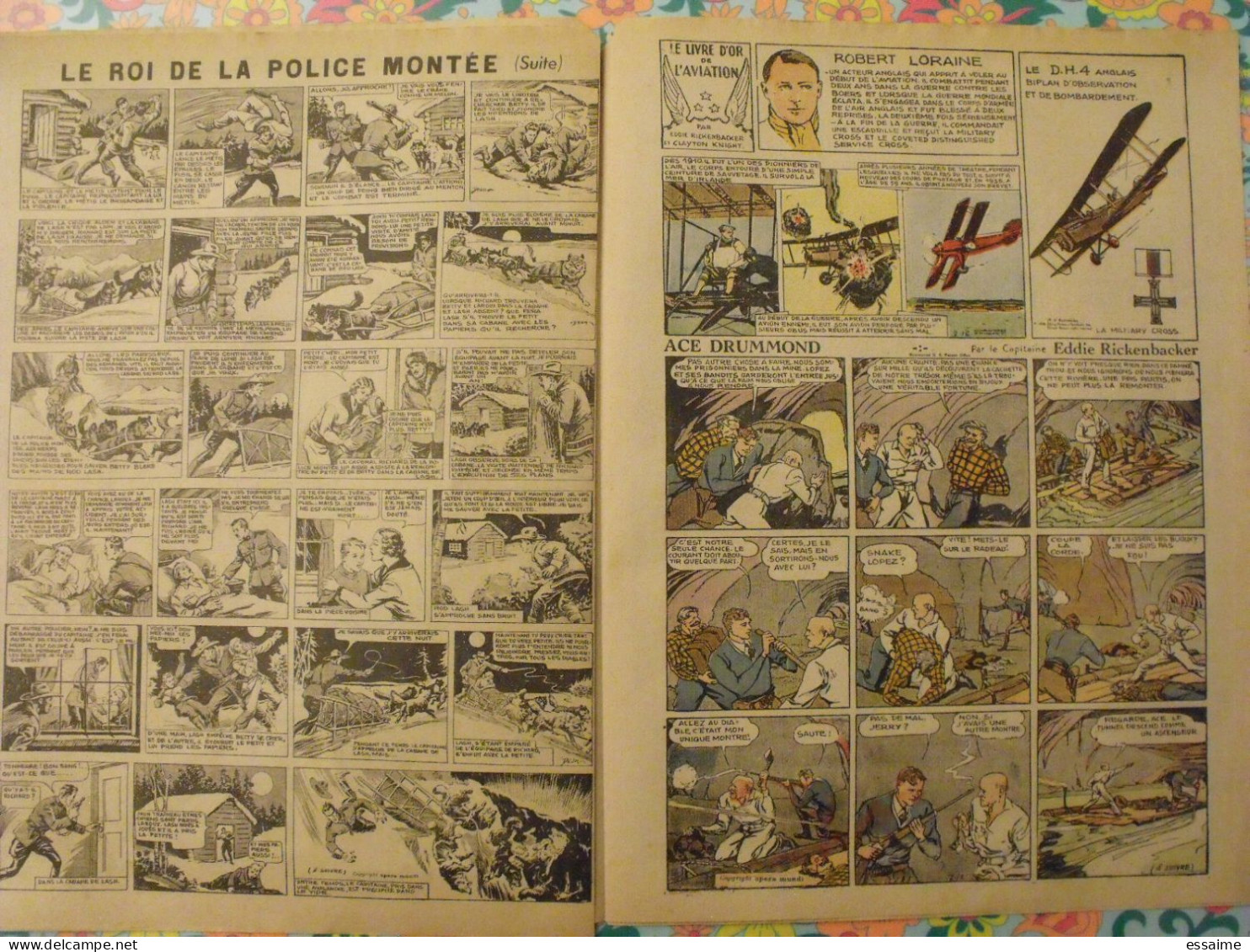 5 n° de Hurrah ! de 1936. Brick Bradford, dick l'intrépide, le roi de la police montée. A redécouvrir