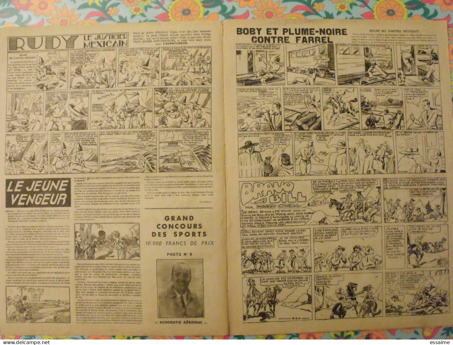 5 n° de Hurrah ! de 1936. Brick Bradford, dick l'intrépide, le roi de la police montée. A redécouvrir