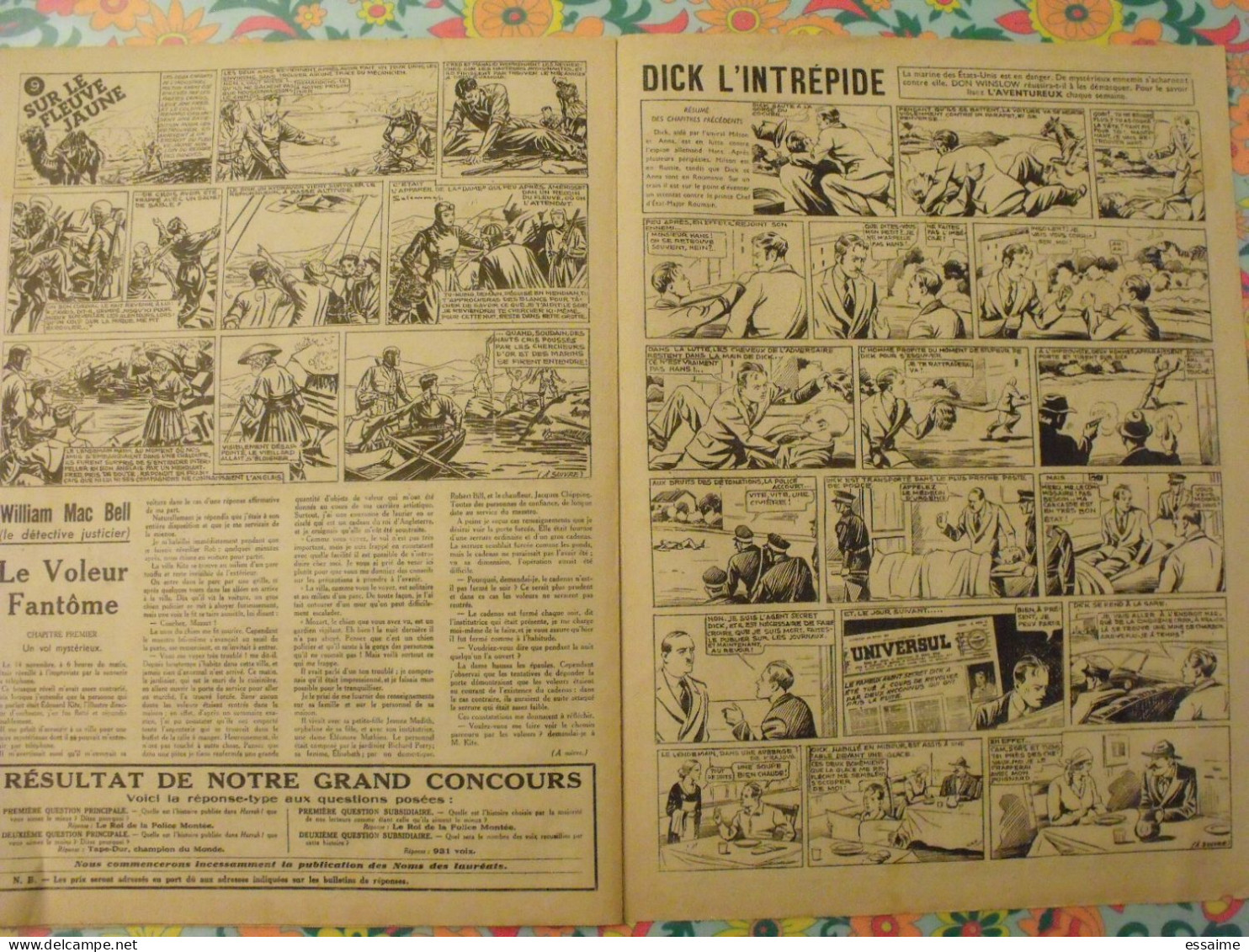 5 n° de Hurrah ! de 1936. Brick Bradford, dick l'intrépide, le roi de la police montée. A redécouvrir