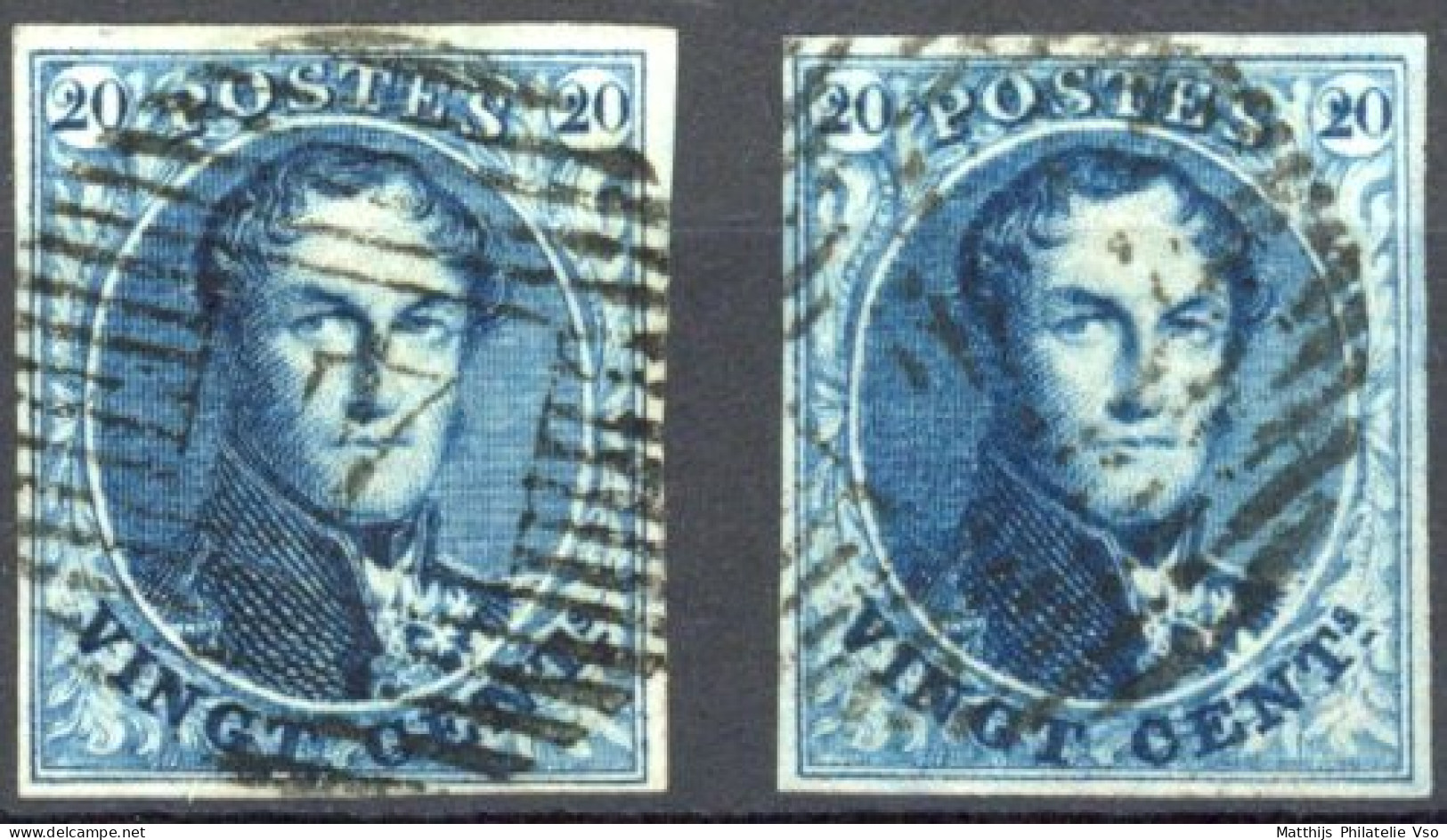 [O SUP] N° 4+4a, Les 2 Nuances Au Travers De 2 Timbres Bien Margés - Lot Superbe - Cote: 135€ - 1851-1857 Medaillen (6/8)