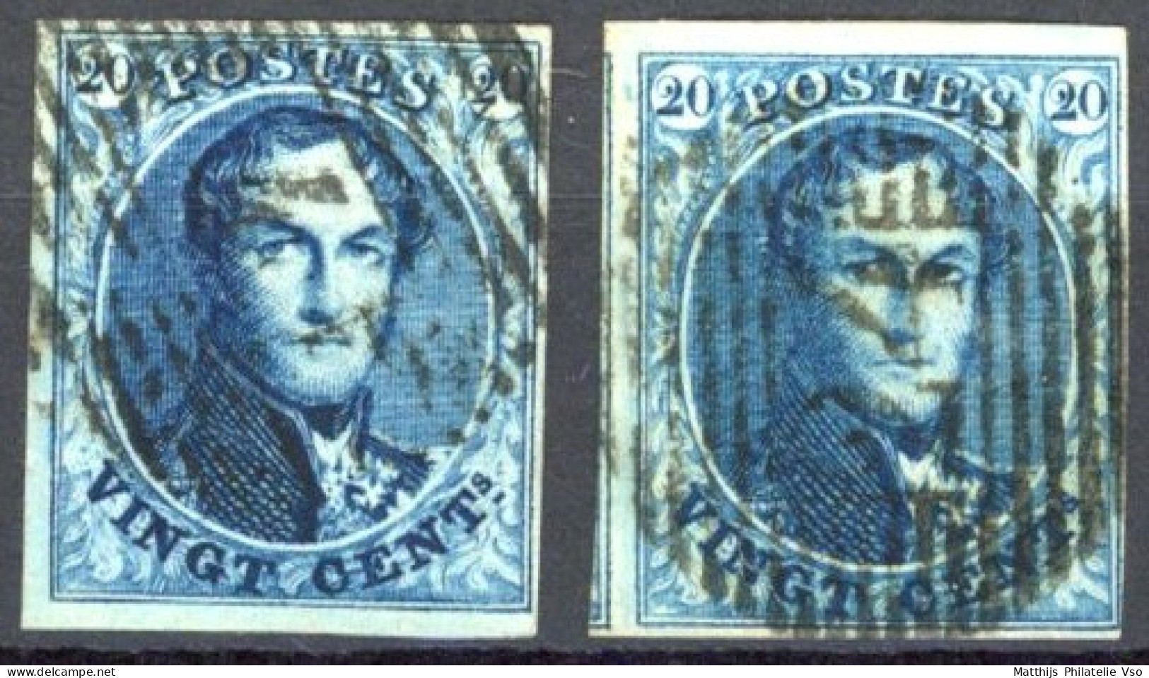 [O SUP] N° 4+4a, Les 2 Nuances Au Travers De 2 Timbres Très Bien Margés - Lot Superbe - Cote: 135€ - 1851-1857 Medaillen (6/8)