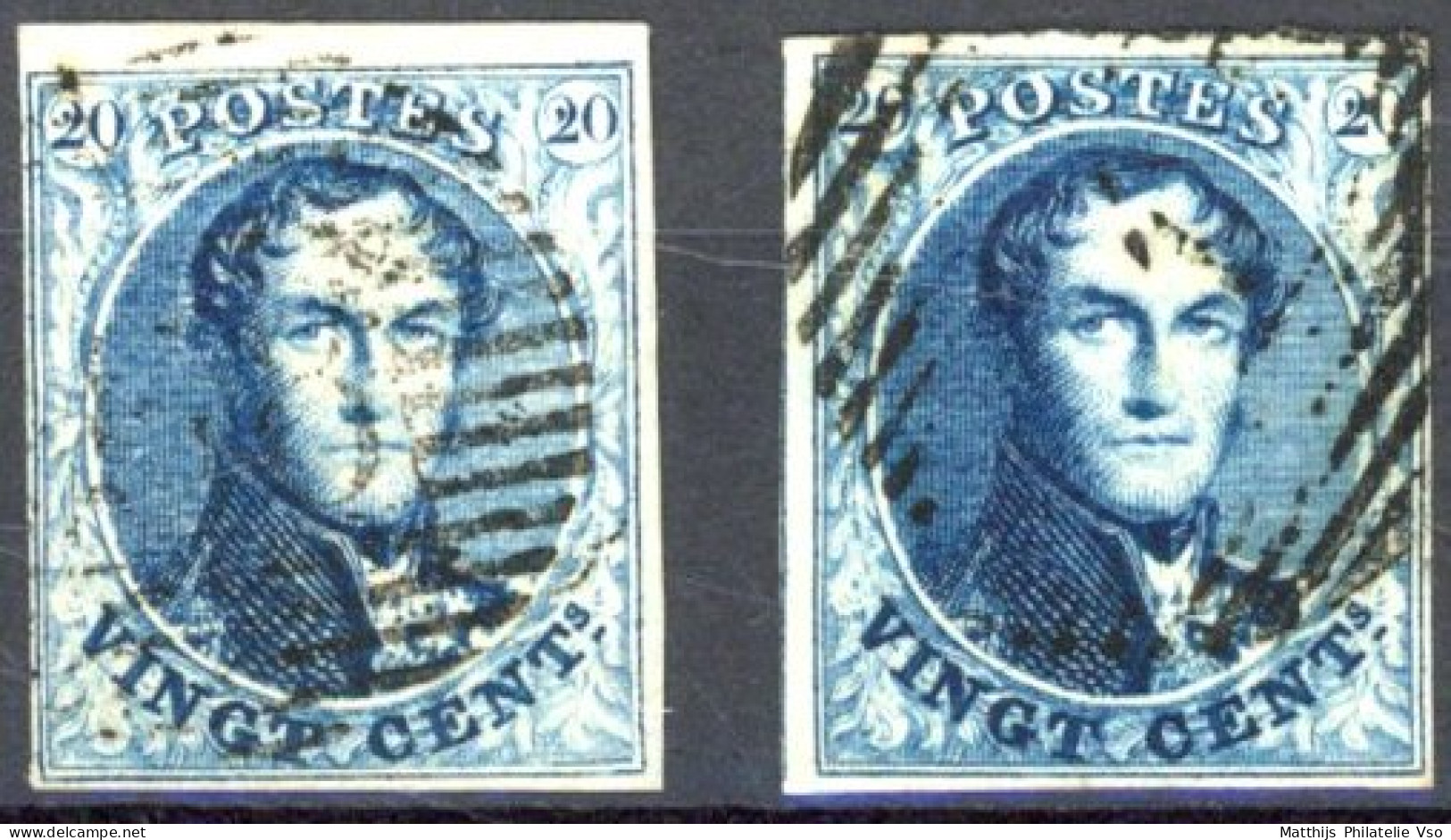 [O SUP] N° 4A+4Aa, Les 2 Nuances Au Travers De 2 Timbres Bien Margés - Lot Superbe - Cote: 135€ - 1851-1857 Medallones (6/8)