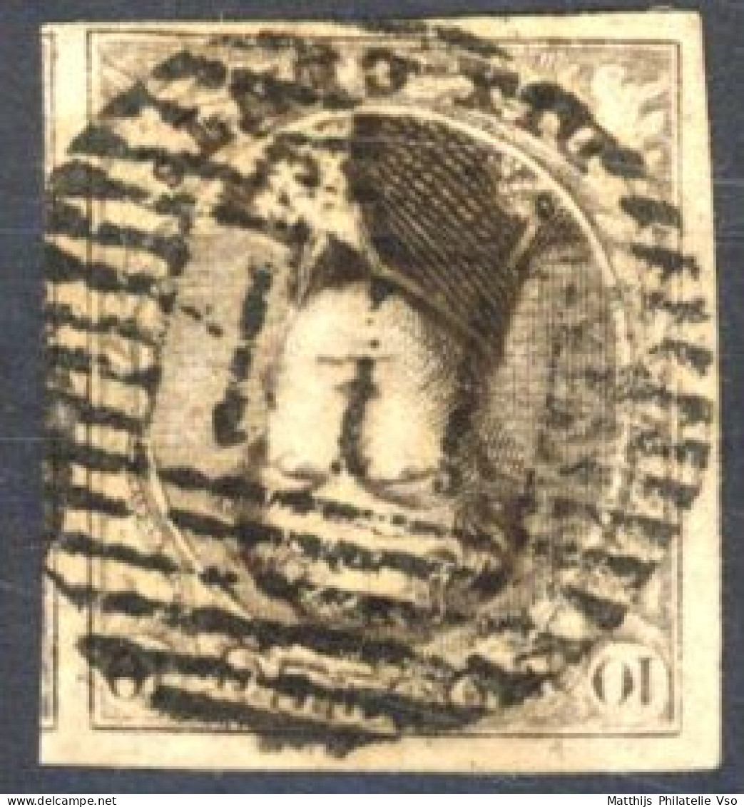 [O SUP] N° 6 (Pl. V), Grandes Marges Et Voisin - Superbe Obl Centrale 'P111' , Moustier, Coba +10 € - 1851-1857 Medallones (6/8)