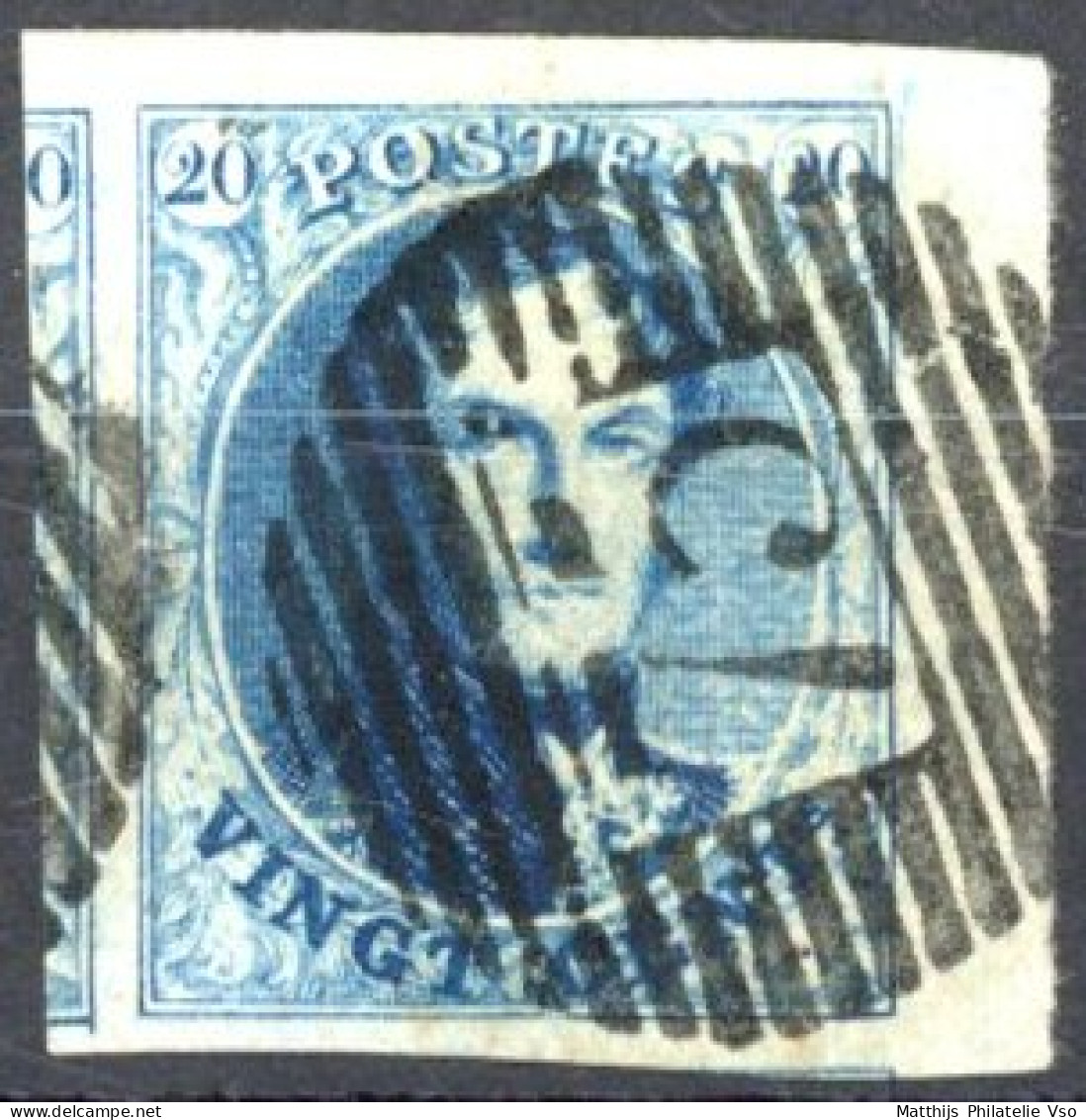 [O SUP] N° 11A, Marges énormes, Voisin Et Coin De Feuille - Obl Concours 'P75' Lokeren. Phénomène - 1858-1862 Médaillons (9/12)