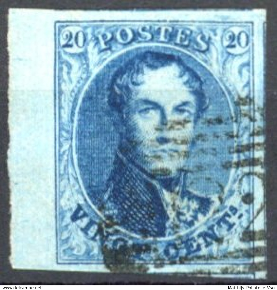 [O SUP] N° 11a, 20c Bleu Foncé, Belles Marges Et Bdf - Belle Obl 'P122' Laissant Le Regard Dégagée. LUXE - 1858-1862 Médaillons (9/12)