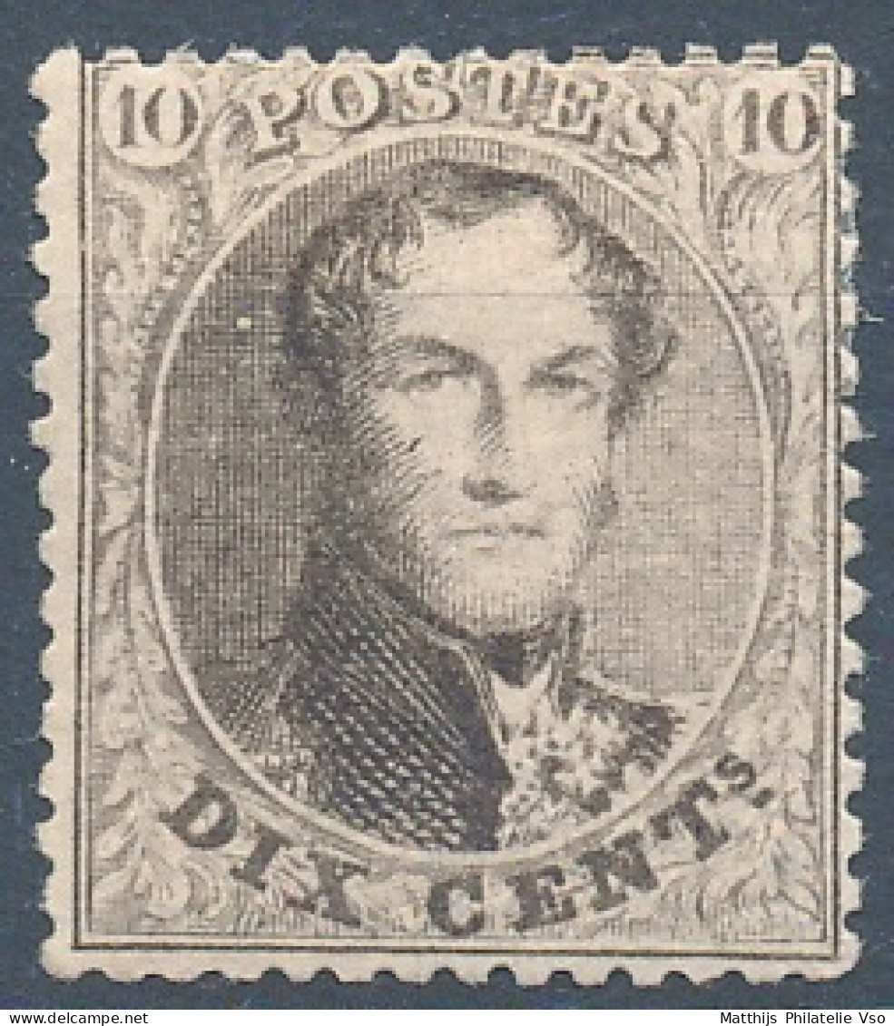[* SUP] N° 14Bb, 10c Brun-gris, Excellent Centrage - Grande Fraîcheur - Cote: 375€ - 1863-1864 Medaillen (13/16)