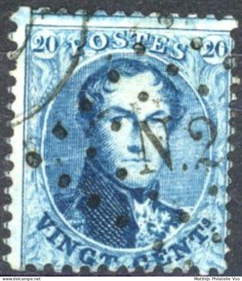 [O SUP] N° 15A, Superbe Obl Ambulant 'N.2' - Coba +20 € - 1863-1864 Medaillen (13/16)