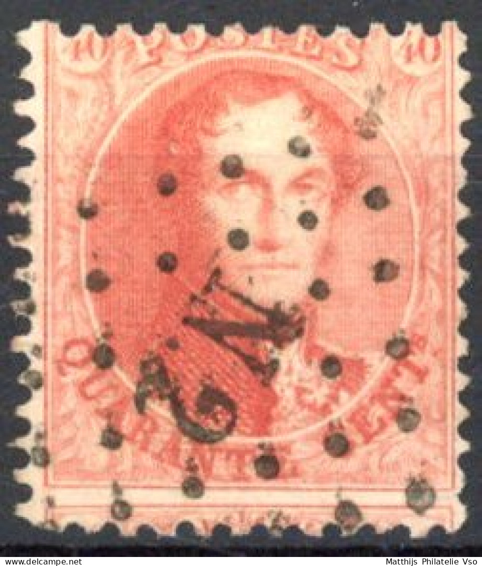 [O SUP] N° 16A, Obl Concours Ambulant 'N.2' - Coba +50 € - 1863-1864 Médaillons (13/16)