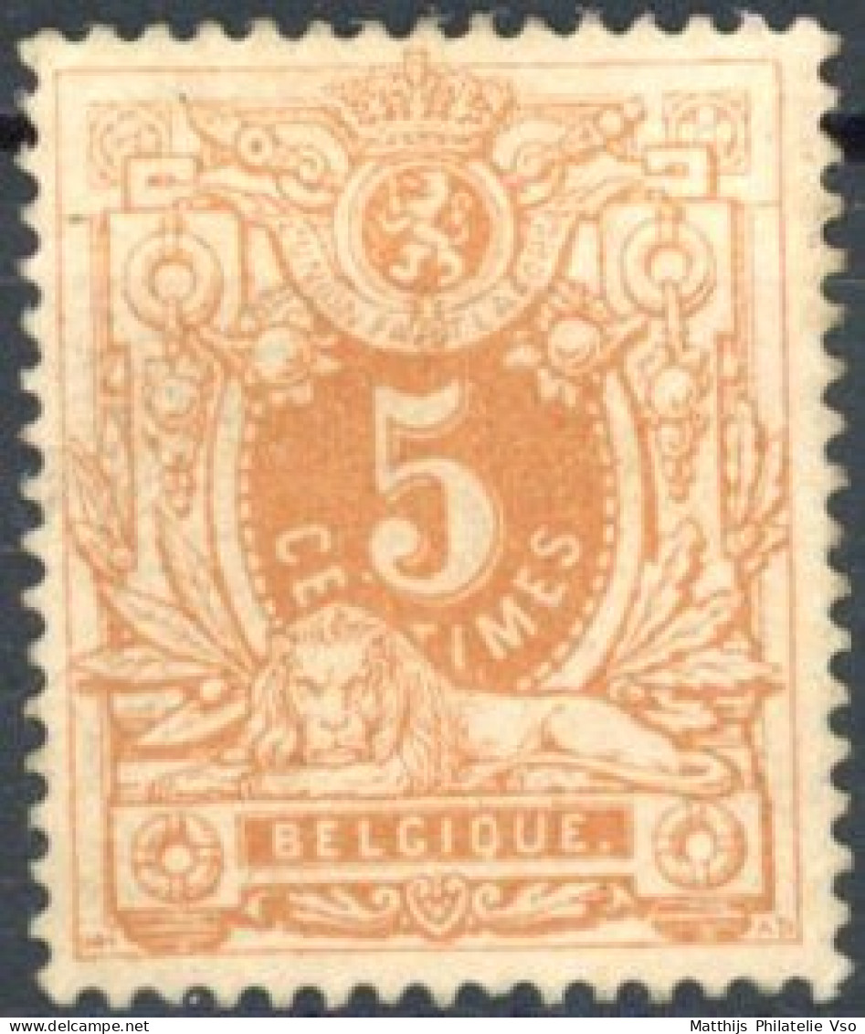 [** SUP] N° 28, 5c Ambre, Excellent Centrage - Fraîcheur Postale - Cote: 2600€ - 1869-1883 Leopoldo II