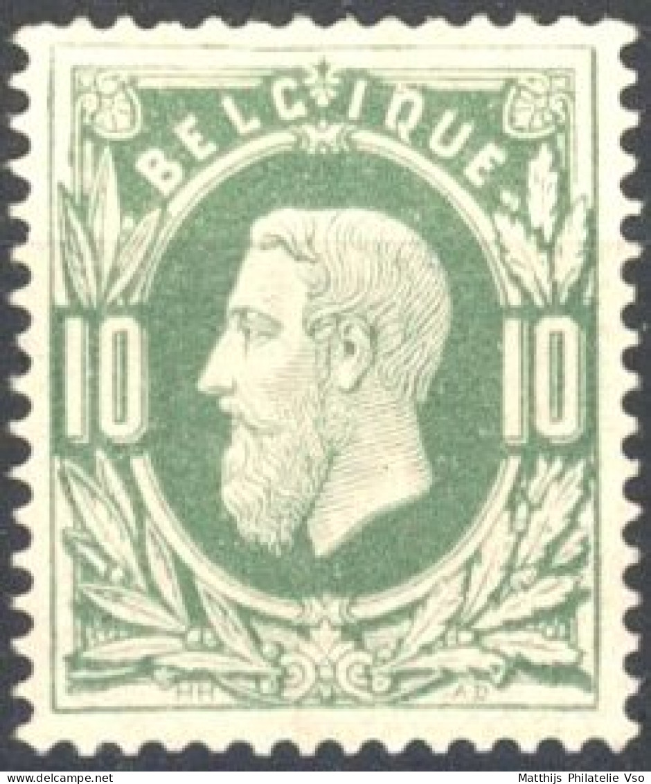 [* SUP] N° 30A, 10c Vert-gris, Infime Trace (quasi **) - Centrage Parfait - Cote: 120€ - 1869-1883 Leopold II.