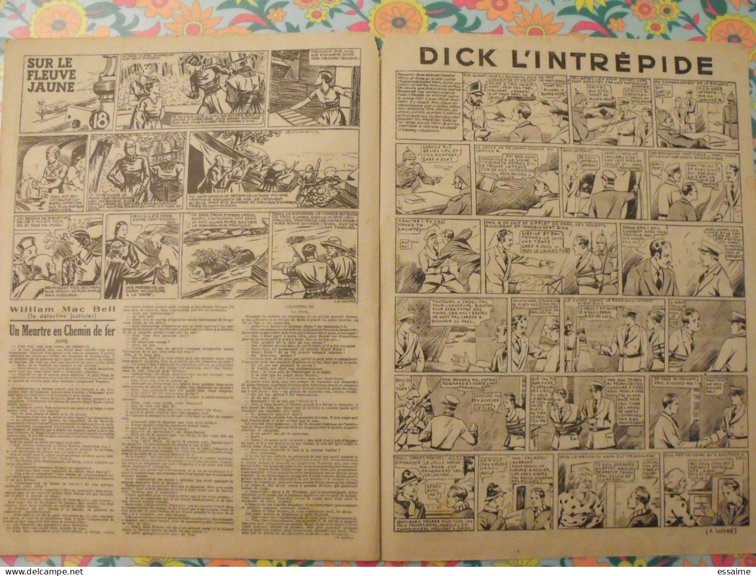 5 n° de Hurrah ! de 1936. Brick Bradford, dick l'intrépide, le roi de la police montée. A redécouvrir