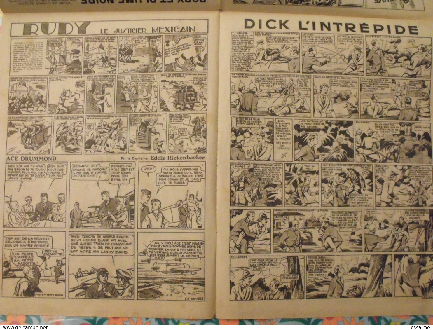 5 n° de Hurrah ! de 1936. Brick Bradford, dick l'intrépide, le roi de la police montée. A redécouvrir