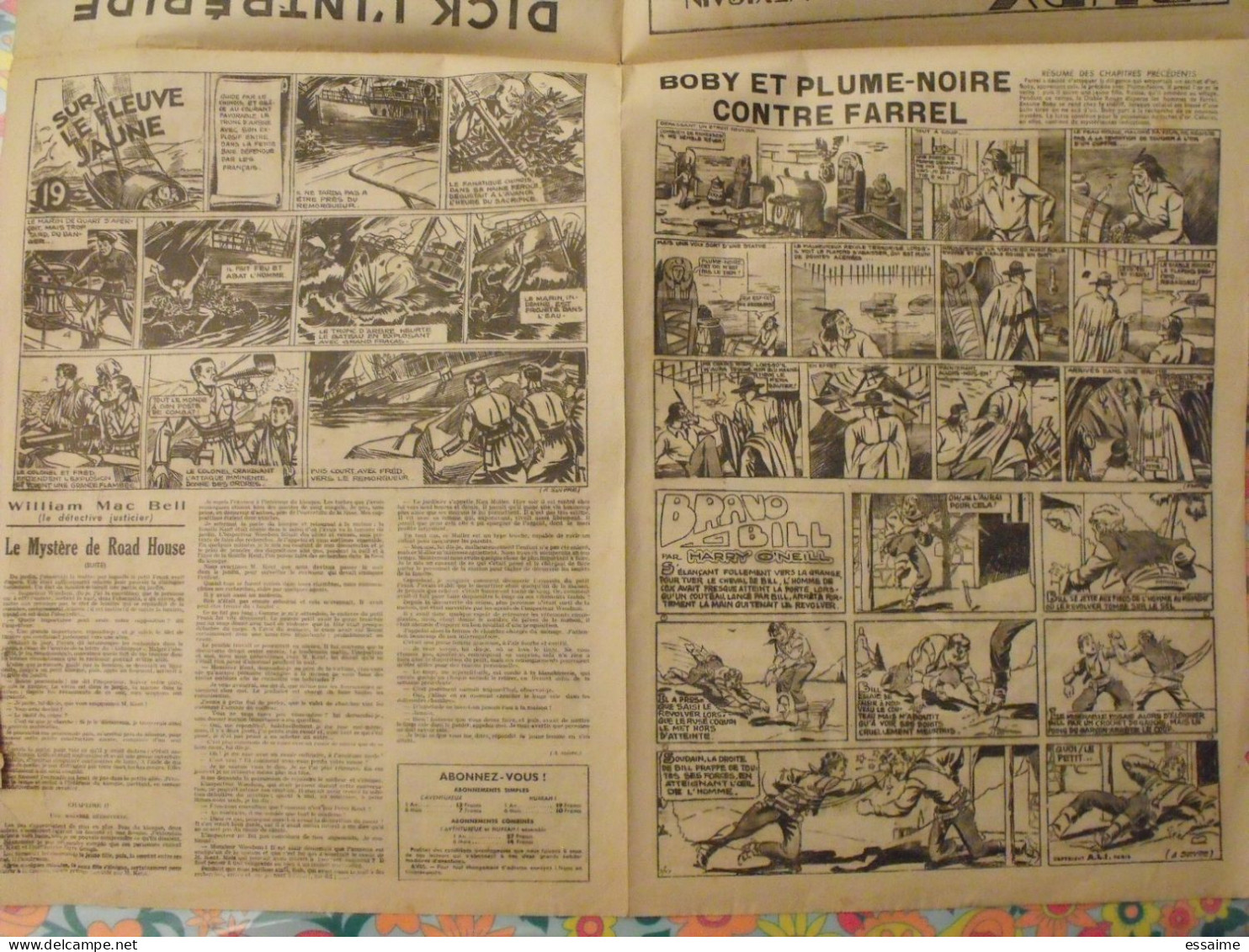 5 n° de Hurrah ! de 1936. Brick Bradford, dick l'intrépide, le roi de la police montée. A redécouvrir