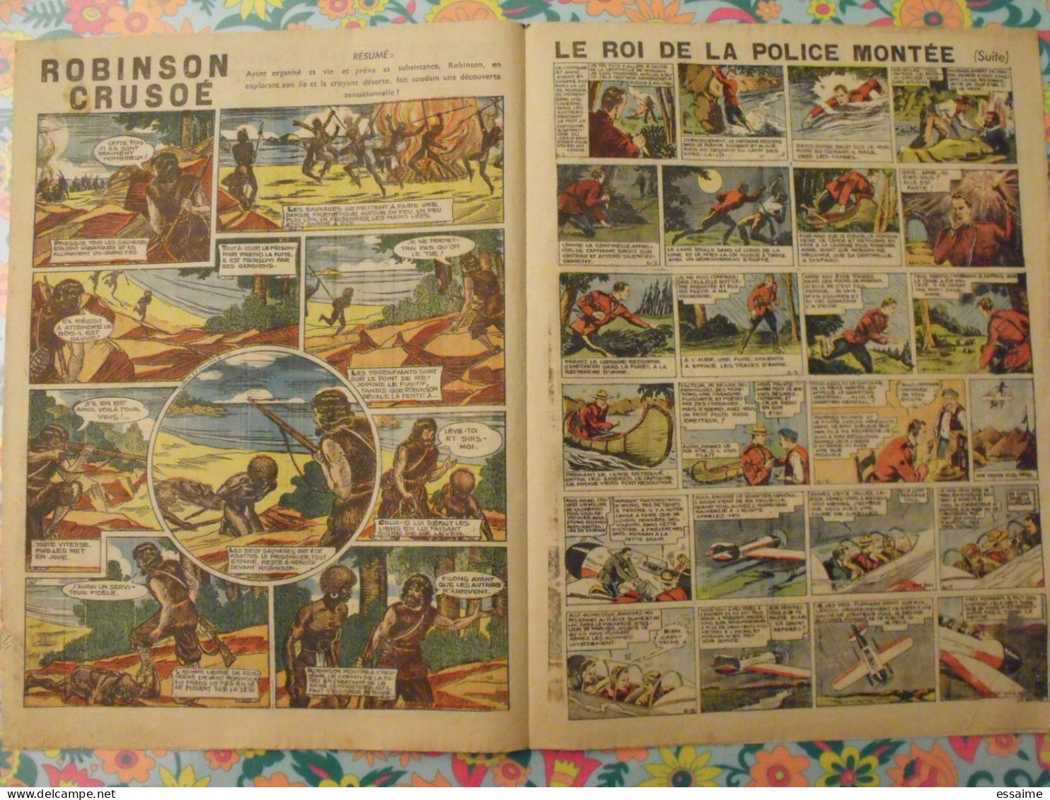 5 n° de Hurrah ! de 1936. Brick Bradford, dick l'intrépide, le roi de la police montée. A redécouvrir