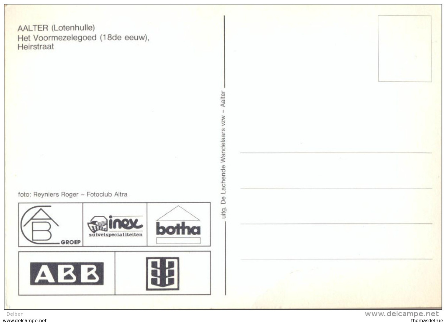 4cp068 : AALTER( Lotenhulle)  Het Voormezelegoed (18e Eeuw) Heirstraat - Aalter