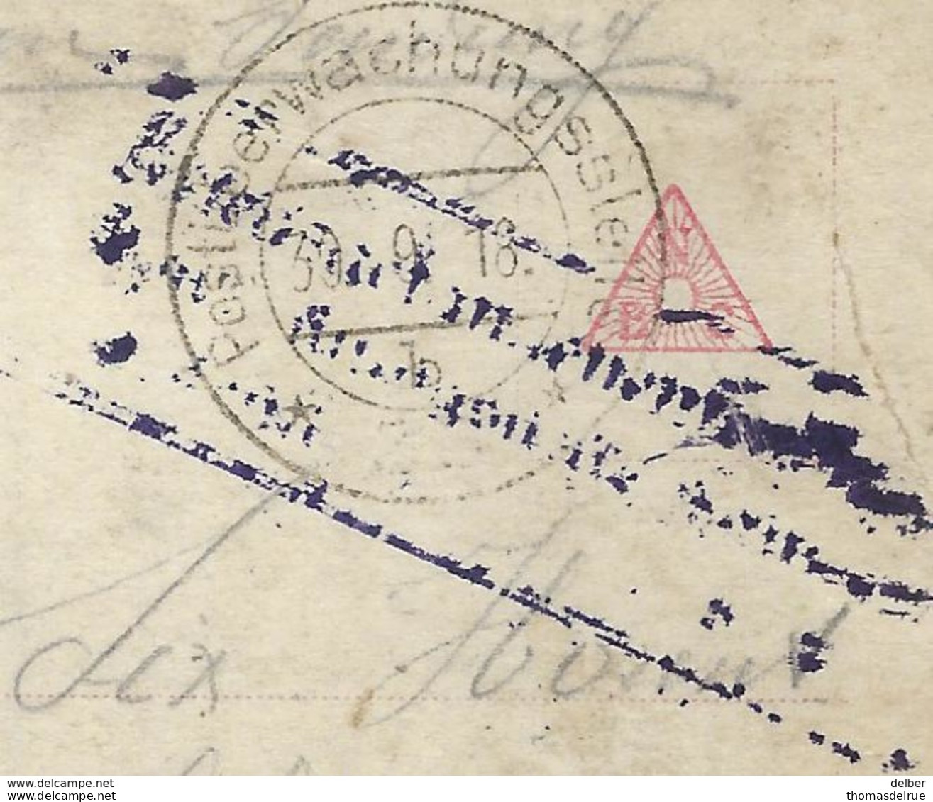 8Eb-476: Kriegsgefanenpost > Idegem  Via Postüberwachumstelle 30.9.16 + Censuur...MEMENT 1936 > Gand - Krijgsgevangenen